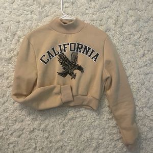 XS Adika cropped beige sweatshirt